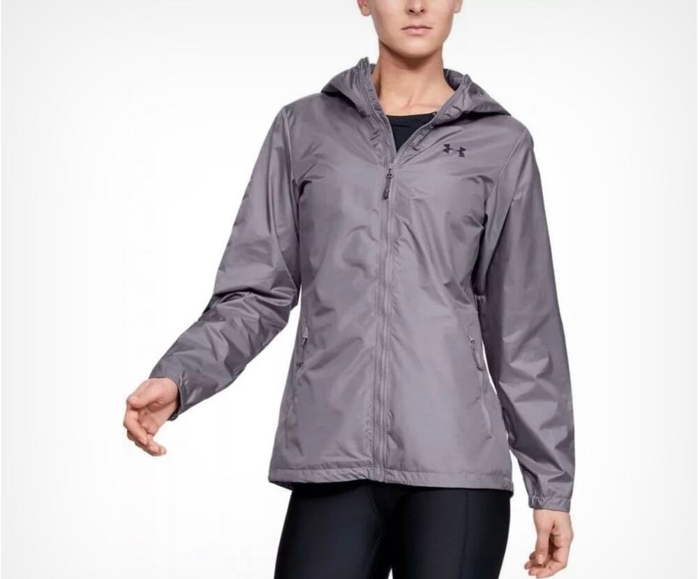 NWT Under Armour Women's Storm Forefront Rain Jacket with Hood, XL